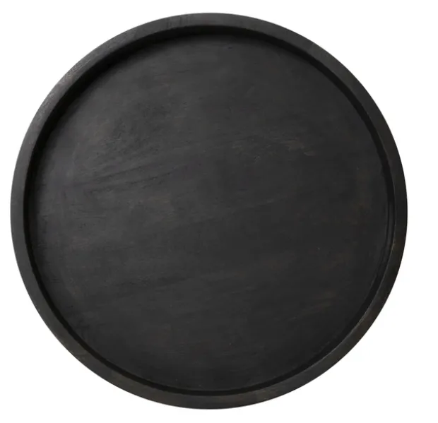 Lysfat i treverk 50cm sort