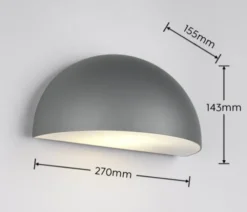 Maas utelampe vegg IP44 27cm grå