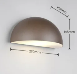 Maas utelampe vegg IP44 27cm rust