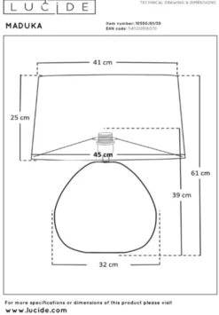 Maduka bordlampe 61cm sort