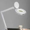 Magni LED bordlampe lupelampe 76cm hvit