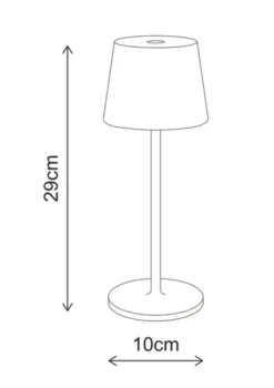 Mai LED oppladbar utelampe bord IP65 29cm grønn