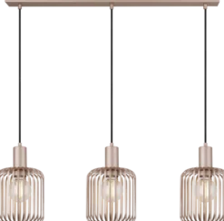 Maritza taklampe rekke 3lys 90cm champagne