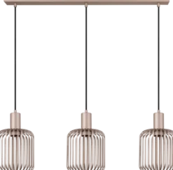 Maritza taklampe rekke 3lys 90cm champagne