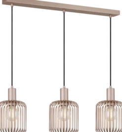Maritza taklampe rekke 3lys 90cm champagne