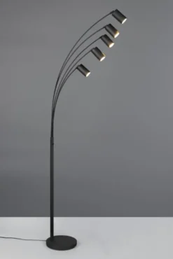 Marley gulvlampe 5lys 200cm sort