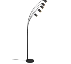 Marley gulvlampe 5lys 200cm sort