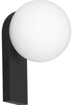 Milo vegg baderomslampe IP44 20cm sort