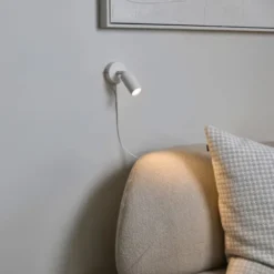Mino leselampe vegg 1lys 11cm hvit