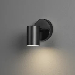 Modena LED utelampe vegg ned sort