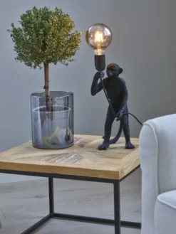 Monkey bordlampe 32cm sort