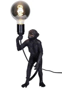 Monkey bordlampe 32cm sort