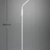 Monza LED leselampe gulv 1lys 145cm hvit