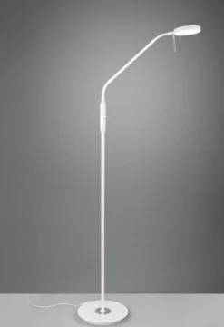 Monza LED leselampe gulv 1lys 145cm hvit