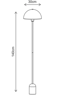 Mycena gulvlampe 140cm beige