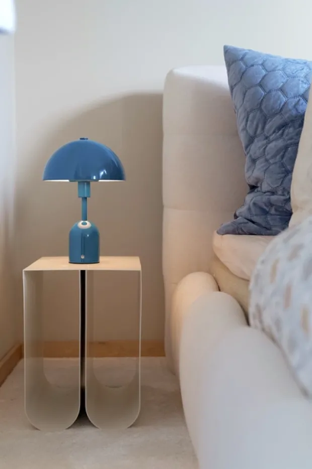 Mycena LED oppladbar bordlampe 30cm blå