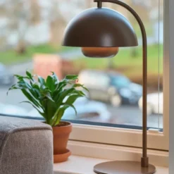 Myla LED oppladbar bordlampe 45cm brun