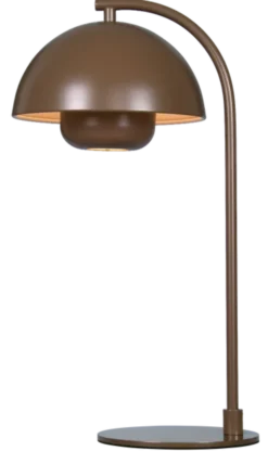 Myla LED oppladbar bordlampe 45cm brun