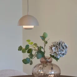 Myla LED oppladbar pendel 20cm beige