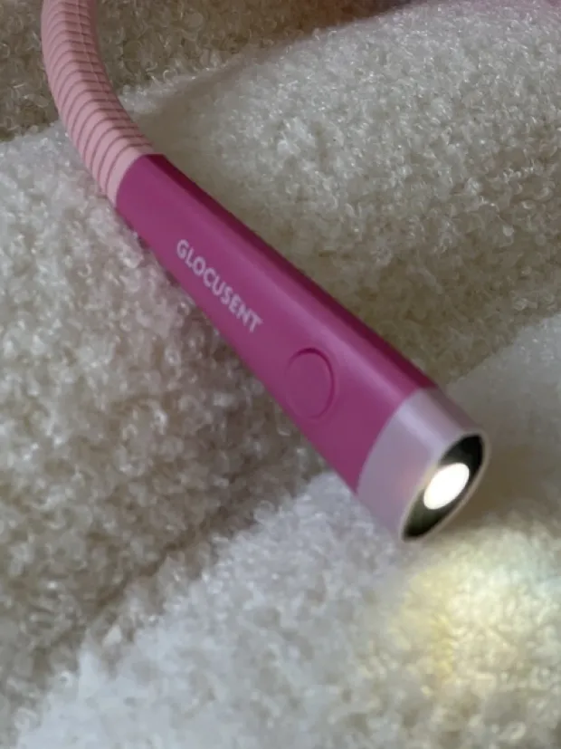 Neck Light LED oppladbar leselampe rosa