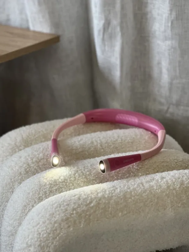 Neck Light LED oppladbar leselampe rosa
