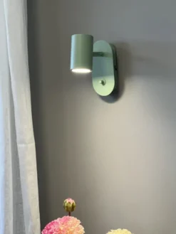 Noor II leselampe vegg 1lys 14cm grønn