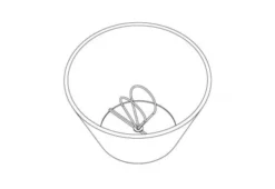 Nova skjerm oval 20cm grå