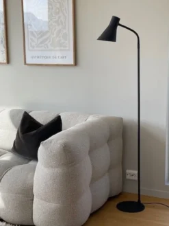 Odense leselampe gulv 152cm sort
