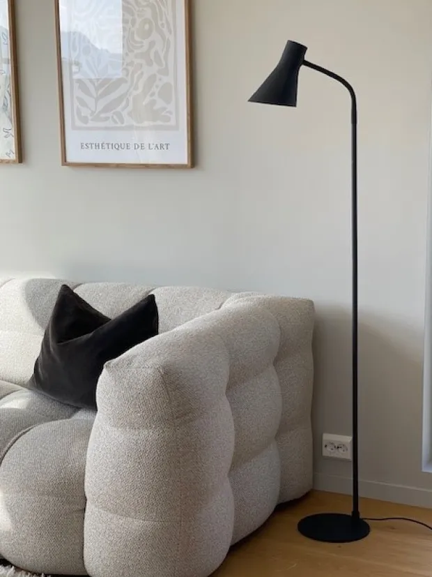Odense leselampe gulv 152cm sort