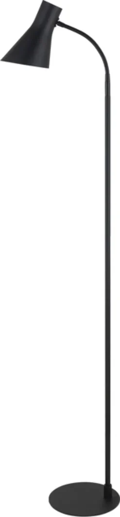 Odense leselampe gulv 152cm sort