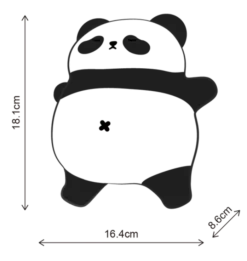 Panda sovende LED oppladbar bordlampe 16,4cm RGB