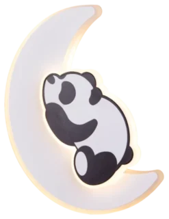 Panda sovende LED vegglampe 25cm hvit