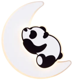 Panda sovende LED vegglampe 25cm hvit