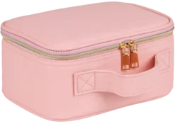 Pink sminkeveske med speil