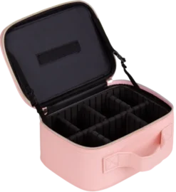Pink sminkeveske med speil
