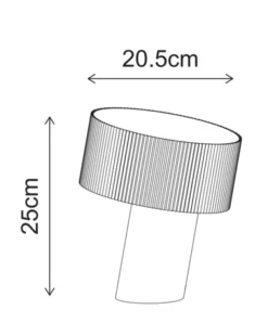 Pisa bordlampe 20cm brun