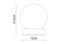 Planet LED oppladbar bordlampe 14,5cm rød