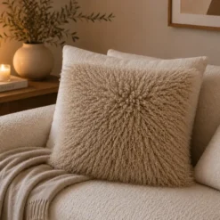 Putetrekk pels 45cm beige