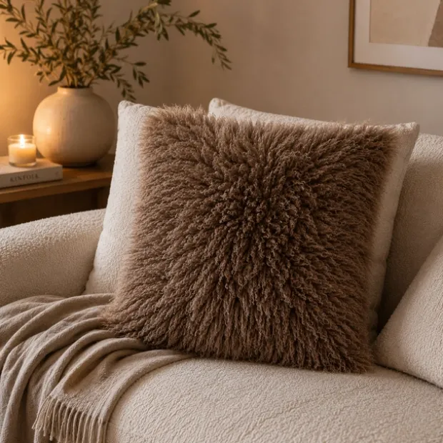 Putetrekk pels 45cm brun