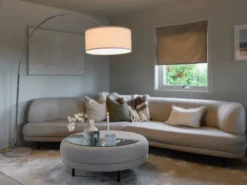 Rauma gulvlampe med skjerm 227cm krom