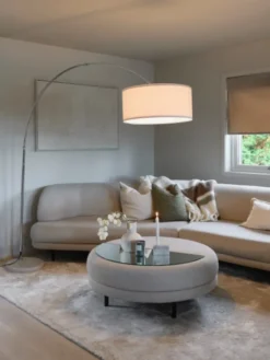 Rauma gulvlampe med skjerm 227cm krom