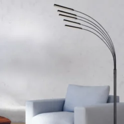 Reed LED gulvlampe 5lys 180cm sort