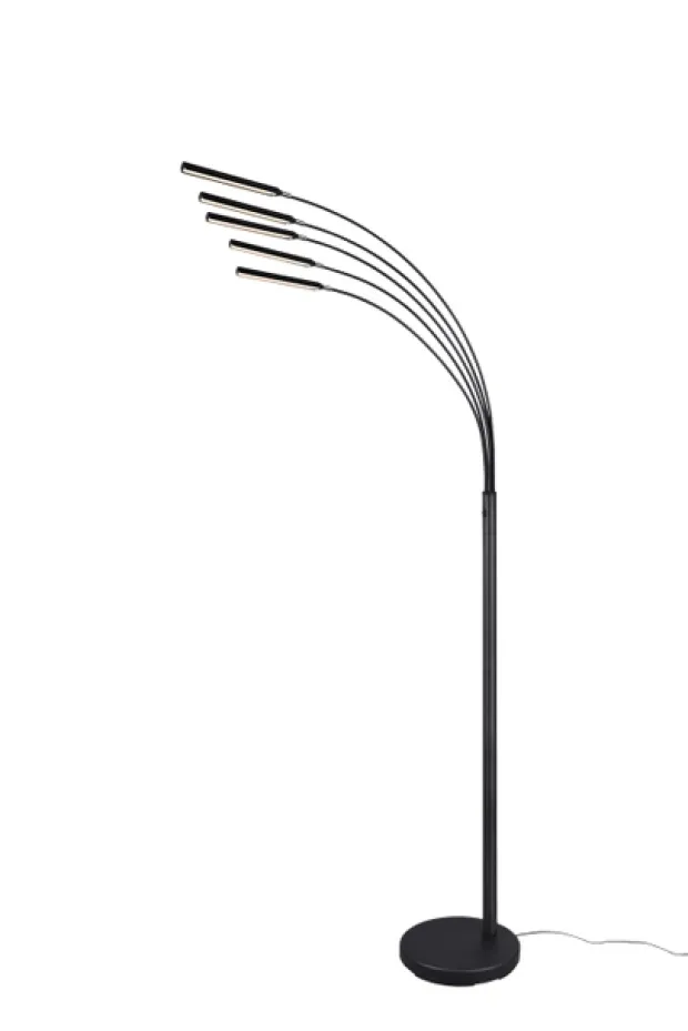 Reed LED gulvlampe 5lys 180cm sort