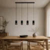 Robin taklampe rekke 4lys 80cm smoke