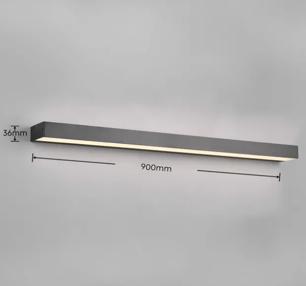 Rocco LED vegg baderomslampe IP44 90cm sort