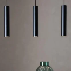 Ruben taklampe rekke 3lys 85cm sort