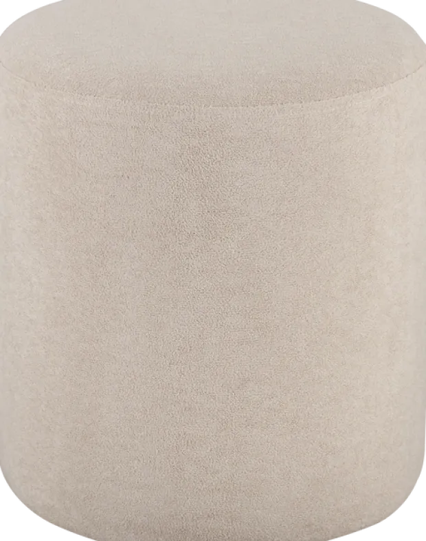 Rund puff 38cm beige