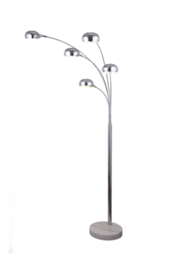 Seba gulvlampe 5lys 207cm krom