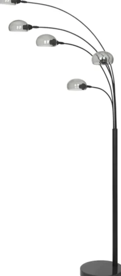 Seba II gulvlampe 5lys 207cm sort
