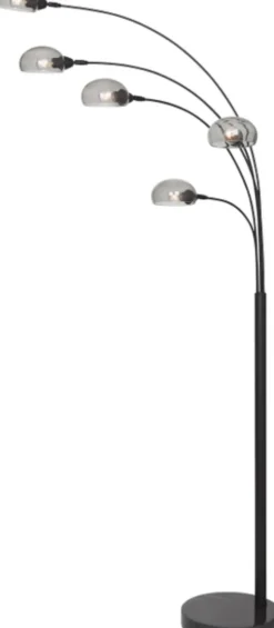 Seba II gulvlampe 5lys 207cm sort
